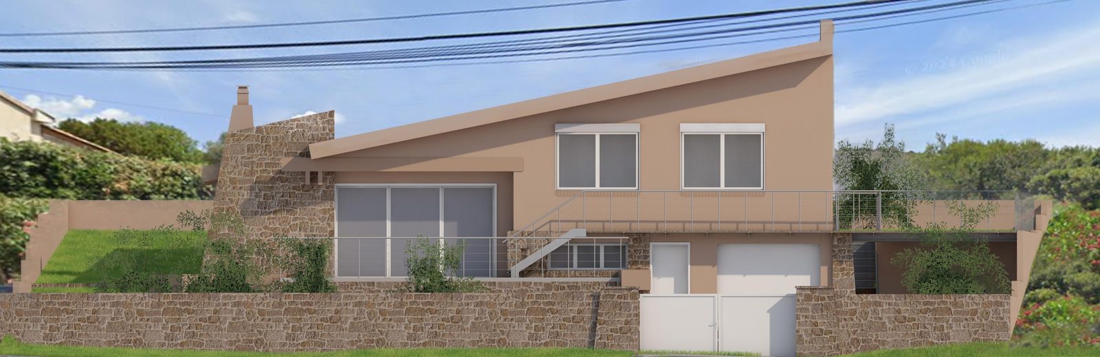 Villa B. — insertion sur le littoral corse